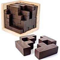 Los mejores  - Rompecabezas 3D De Madera de Sharp Brain Zone. Desarrolla Habilidades de Genio con Sus Piezas en Forma de T Que se…